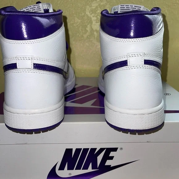 Nike Court Purple Jordan 1 sz 10 - Picture 5 of 5